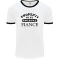 Property of My Awesome Fiance Mens White Ringer T-Shirt White/Black