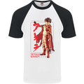 Tetsuo Shima Japanese Anime Mens S/S Baseball T-Shirt White/Black