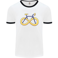 Infinity Bicycle Mens White Ringer T-Shirt White/Black