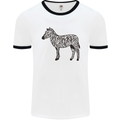 A Zebra Mens White Ringer T-Shirt White/Black