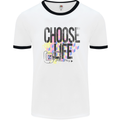 Choose Life Mens White Ringer T-Shirt White/Black