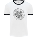 Truth is Guided By a Morale Compass Mens White Ringer T-Shirt White/Black