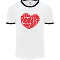 All You Need Is Love Heart Peace Mens White Ringer T-Shirt White/Black