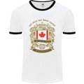 All Men Are Born Equal Canadian Canada Mens White Ringer T-Shirt White/Black