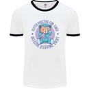Tested Positive for Tired Teddy Bear Sleeping Mens Ringer T-Shirt White/Black
