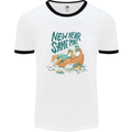 New Year Same Me Resolution Gaming Lazy Mens White Ringer T-Shirt White/Black