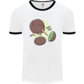 Funny Kiwi Fruit Bird Mom Dad Mens White Ringer T-Shirt White/Black