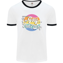 LGBT Im Gay Thats Why Pride Awareness Mens White Ringer T-Shirt White/Black