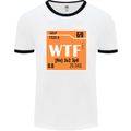 WTF Periodic Table Chemistry Geek Funny Mens White Ringer T-Shirt White/Black