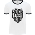 Forever Rock and Roll Music Mens Ringer T-Shirt White/Black