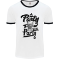 A Party Without Beer Alcohol Funny Beer Gin Mens White Ringer T-Shirt White/Black