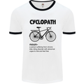 Cyclopath Funny Cycling Cyclist Bicycle Mens White Ringer T-Shirt White/Black