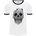 Tree Skull Mens White Ringer T-Shirt White/Black