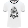 Apache Apparel Motorbike Motorcycle Biker Mens White Ringer T-Shirt White/Black