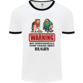 Rugby May Start Talking About Funny Beer Mens White Ringer T-Shirt White/Black