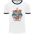 Long Live Rock n Roll Heavy Metal Guitar Mens Ringer T-Shirt White/Black