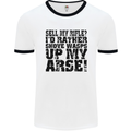 Sell My Rifle? Soldier Farmer Farming Range Mens White Ringer T-Shirt White/Black