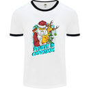 Believe in Christmas Funny Santa Xmas Mens White Ringer T-Shirt White/Black