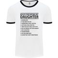 Rules for Dating My Daughter Father's Day Mens White Ringer T-Shirt White/Black