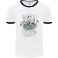 Skilful Sailor Kraken Sailing Cthulhu Mens White Ringer T-Shirt White/Black