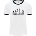 Evolution Photographer Funny Photoraphy Mens White Ringer T-Shirt White/Black