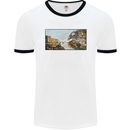 Funny Cat Creation Mens White Ringer T-Shirt White/Black