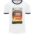 Got Them Diamonds in My Mouth Mens White Ringer T-Shirt White/Black