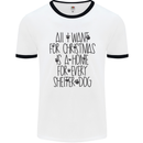 Christmas a Home for Every Shelter Dog Mens White Ringer T-Shirt White/Black