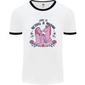 Love is Being a Mom Funny Horse Mens White Ringer T-Shirt White/Black