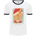 Christmas Is Sexy Funny Santa Xmas Mens White Ringer T-Shirt White/Black