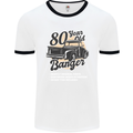 80 Year Old Banger Birthday 80th Year Old Mens Ringer T-Shirt White/Black