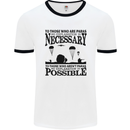 To Those The Parachute Regiment 1 2 3 Para Mens White Ringer T-Shirt White/Black