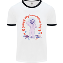 Happy Single Awareness Day Mens Ringer T-Shirt White/Black