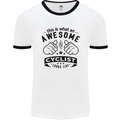 Awesome Cyclist Looks Like This Cycling Mens White Ringer T-Shirt White/Black