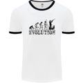 Evolution of a Hunter Funny Hunting Hunt Mens White Ringer T-Shirt White/Black