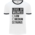 Levels of Wildness Taurus Mens White Ringer T-Shirt White/Black