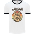 A German Shepherd Dog Dad Mens Ringer T-Shirt White/Black