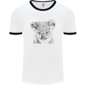 Koala Bear Sketch Ecology Environment Mens White Ringer T-Shirt White/Black