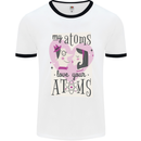 My Atoms Love Your Atoms Valentine's Day Mens White Ringer T-Shirt White/Black