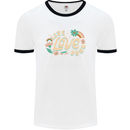 Live Love Yoga Mens Ringer T-Shirt White/Black