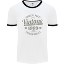 Vintage Year 34th Birthday 1989 Mens Ringer T-Shirt White/Black