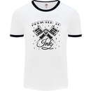 Addicted to Ink Tattoo Artist Tats Mens Ringer T-Shirt White/Black