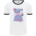 Climate Change Support Your Local Planet Mens Ringer T-Shirt White/Black