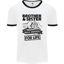 Brother & Sister Best Friends Siblings Mens White Ringer T-Shirt White/Black