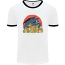 Role Play Games Dragon RPG Dice Funny Mens White Ringer T-Shirt White/Black