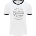 Vintage Year 45th Birthday 1978 Mens Ringer T-Shirt White/Black