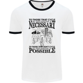 Cycling No Explanation Is Necessary Cyclist Mens White Ringer T-Shirt White/Black