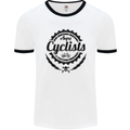 Angry Cyclist Cyclist Funny Bicycle Bike Mens White Ringer T-Shirt White/Black