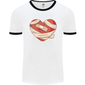 A Broken Heart Anti Valentines Day Single Mens Ringer T-Shirt White/Black