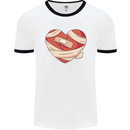 A Broken Heart Anti Valentines Day Single Mens Ringer T-Shirt White/Black